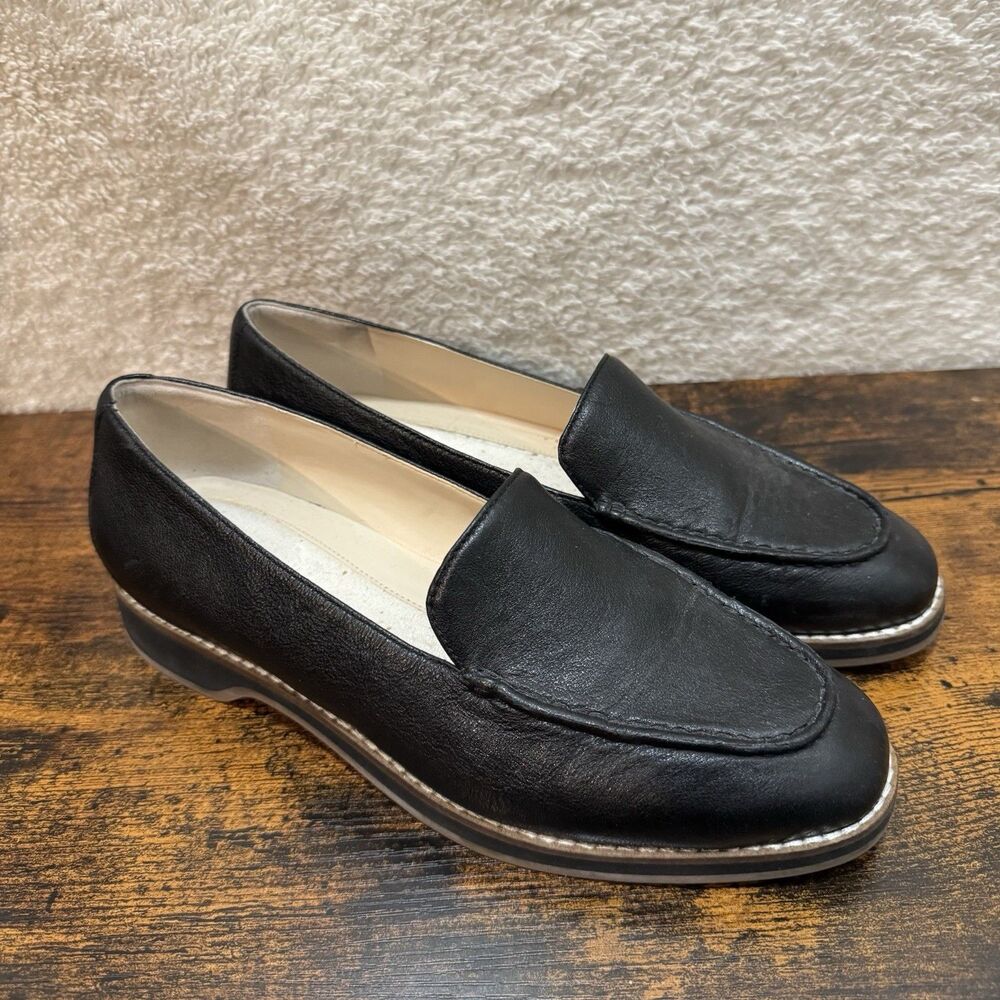 Cole Haan Loafers Womens 7.5B Grainy Leather Go To Loafer Black Academia W16082